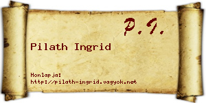 Pilath Ingrid névjegykártya